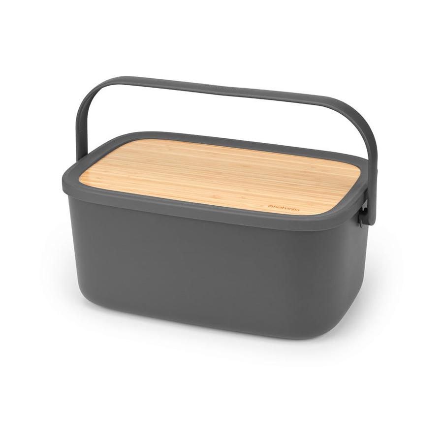 Brabantia Nic Bread Bin Dark Grey Dark Grey