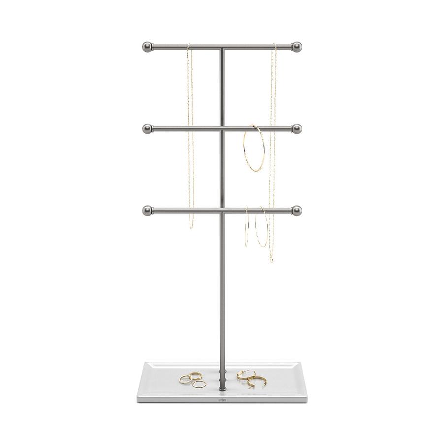 Umbra Trigem Jewellery Stand Organiser White/Nickel White/Nickel