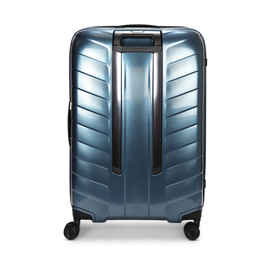 Samsonite Attrix 75cm Hardside Checked Suitcase Steel Blue Steel Blue