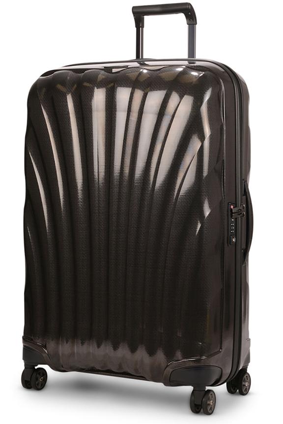 Samsonite C-Lite 75cm CURV Checked Suitcase Black