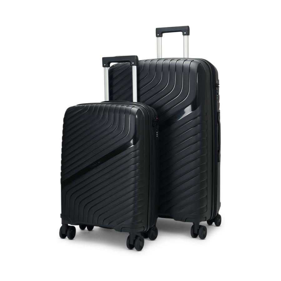 Nomad Journey 56cm & 75cm Hardside Luggage Set Black Black