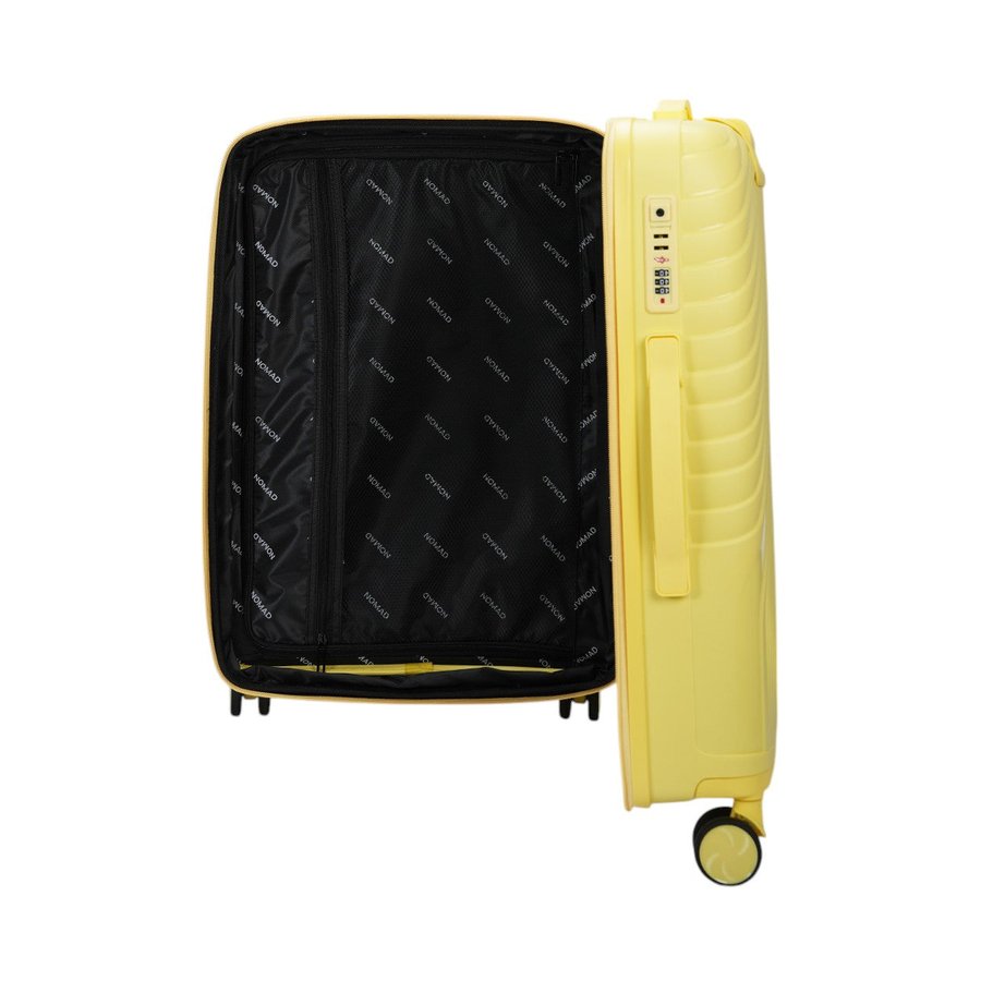 Nomad Journey 66cm Hardside Checked Suitcase Yellow Yellow