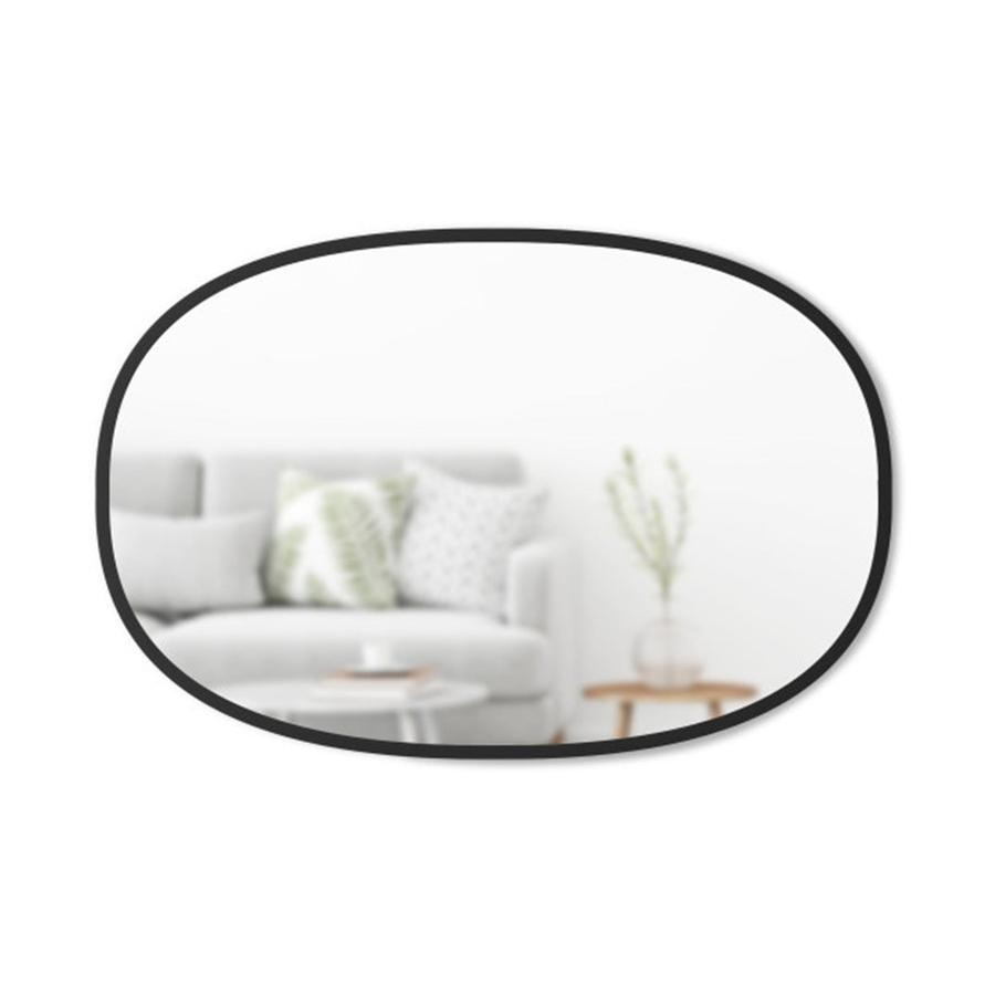 Umbra Hub Oval Wall Mirror (91.4cm x 61cm) Black Black