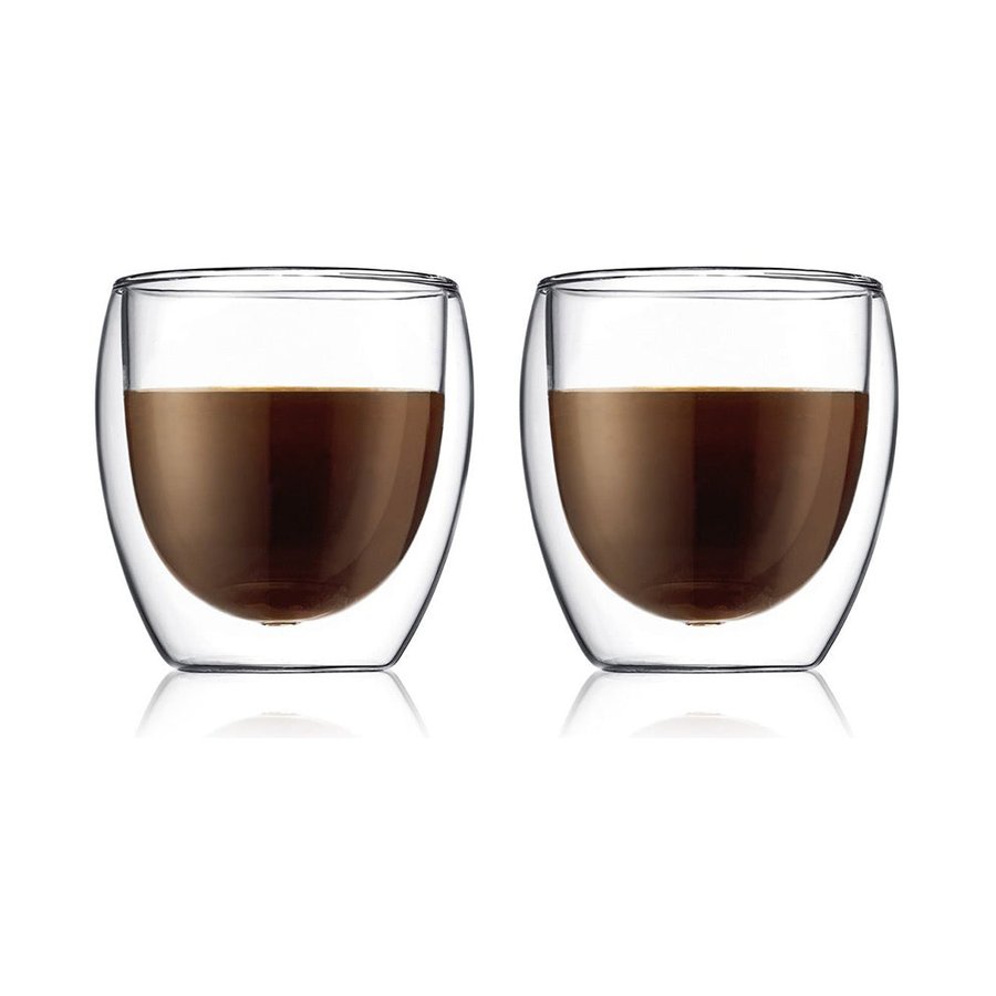 Bodum Pavina 250ml Double Wall Glasses (Set of 2) Transparent Transparent