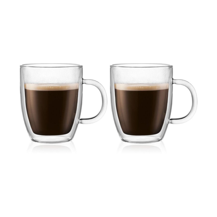 Bodum Bistro 300ml Double Wall Mugs (Set of 2) Transparent Transparent