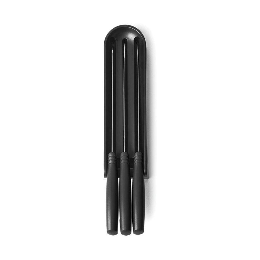 Brabantia Tasty+ Drawer Knife Block Plus Knives Dark Grey Dark Grey