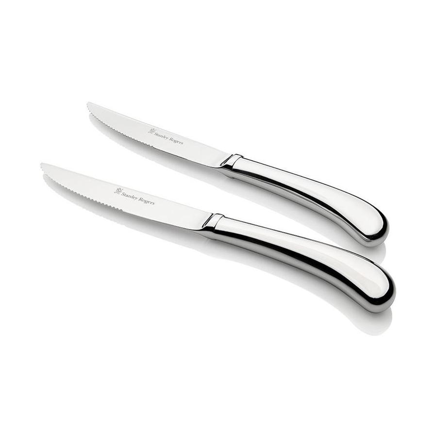 Stanley Rogers Pistol Grip Steak Knives 6 Piece Set Stainless Steel Stainless Steel