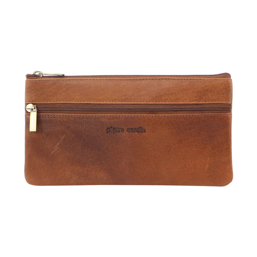 Pierre Cardin Tegan Women's Italian Leather Phone Wallet Cognac Cognac