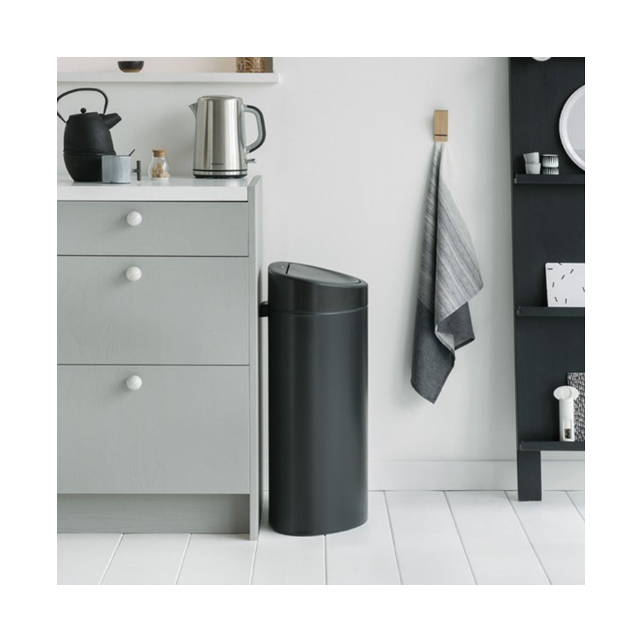 Brabantia Touch Bin (40L) Matte Black Matte Black