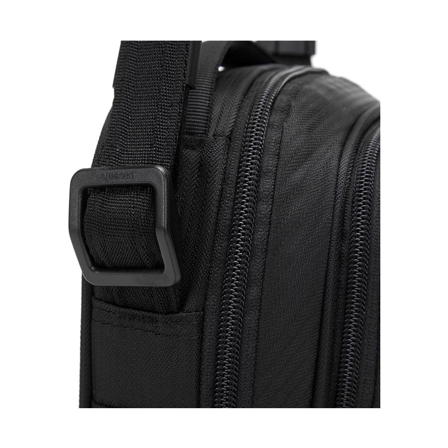 Pacsafe Metrosafe LS100 ECONYL Anti-Theft Recycled Crossbody Black Black