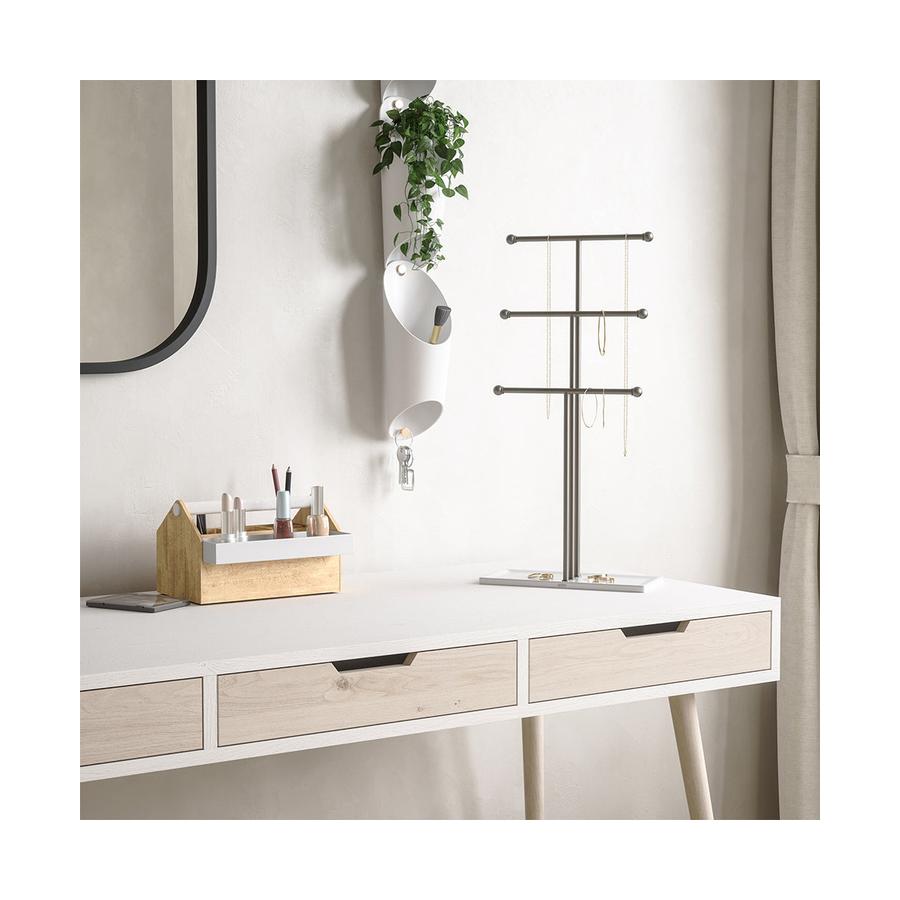 Umbra Trigem Jewellery Stand Organiser White/Nickel White/Nickel