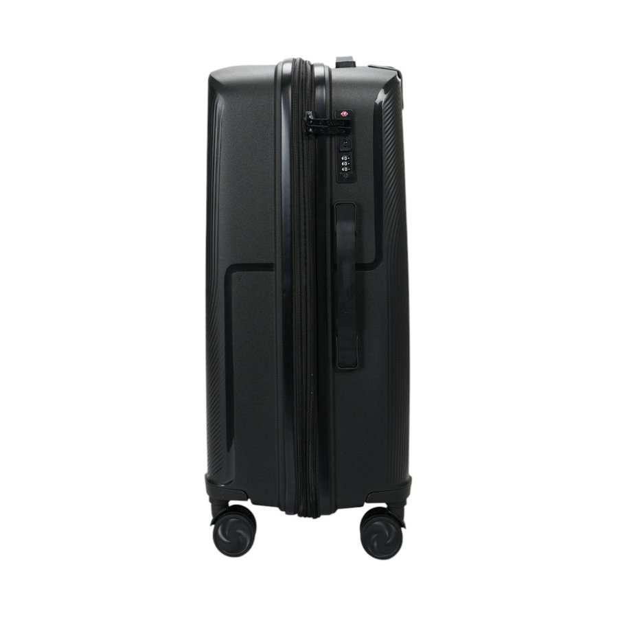 Caselite Aero 65cm Hardside Checked Suitcase Black Black