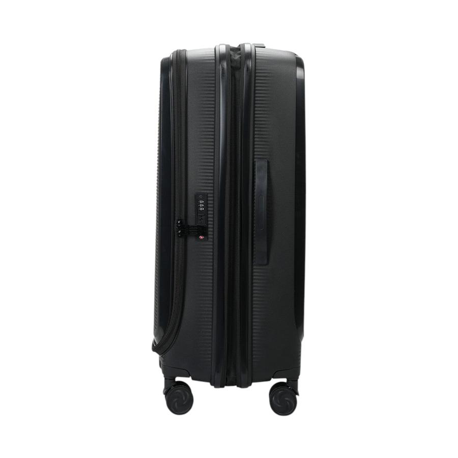 Caselite Venture 57cm, 66cm & 76cm Top Open Hardside Luggage Set Black Black