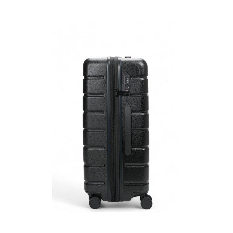 Explorer Arlo Pro 65cm Hardside Expandable Checked Suitcase Black Black