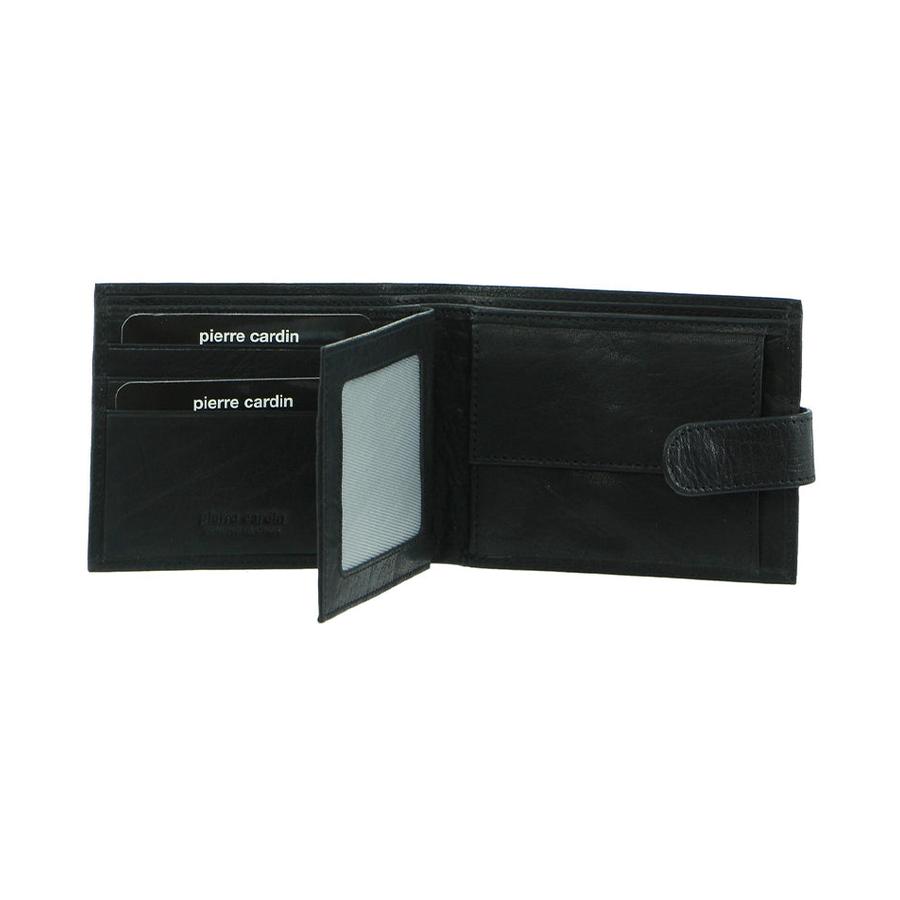 Pierre Cardin Oliver Men's Rustic Leather RFID Wallet Black Black