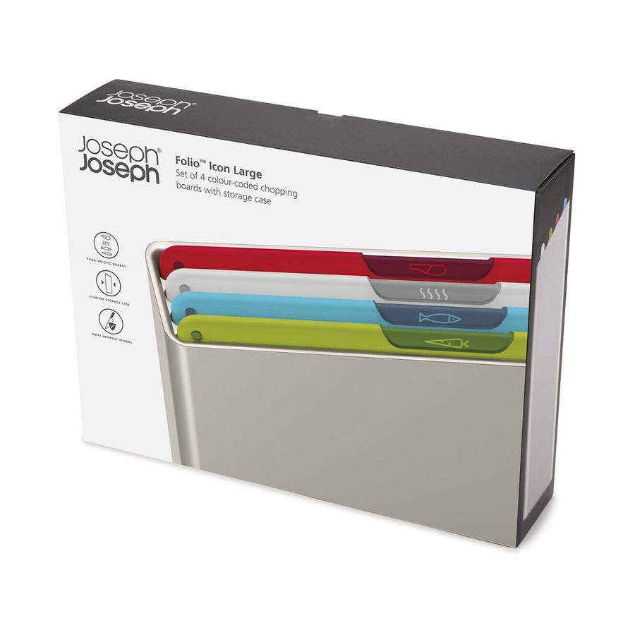 Joseph Joseph Folio Icon 4-Piece Large Chopping Board Set Multi Coloured Multi Coloured