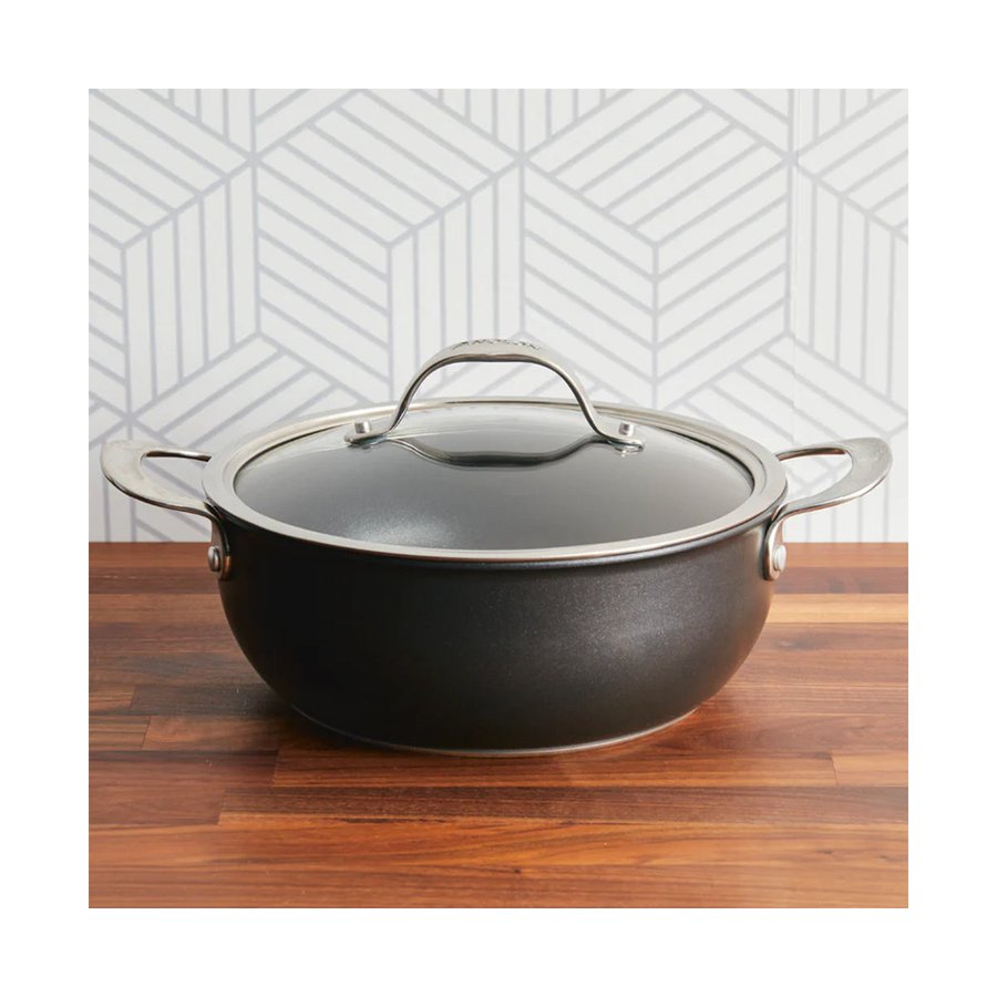 Anolon SearTech 24cm (3.8L) Casserole Pot Black Black