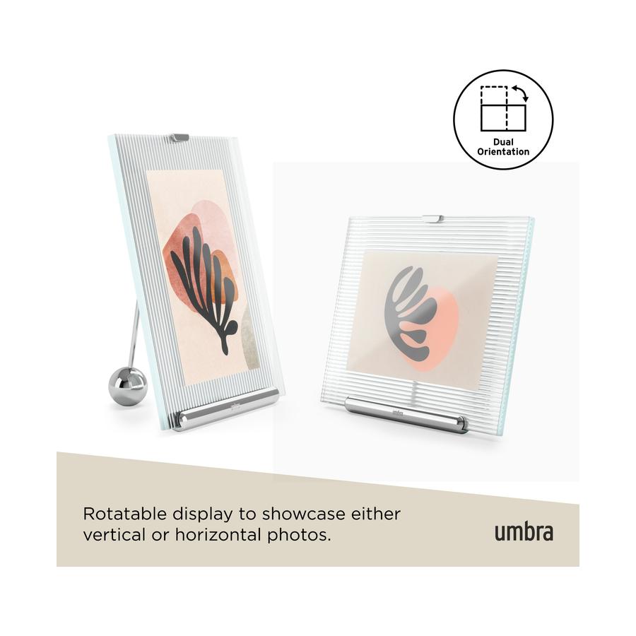 Umbra Flute 10 x 15cm Picture Frame Chrome Chrome