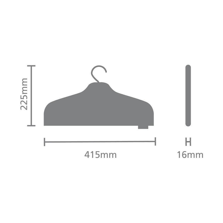 Brabantia Steam Clothes Hanger Pepper Black Pepper Black