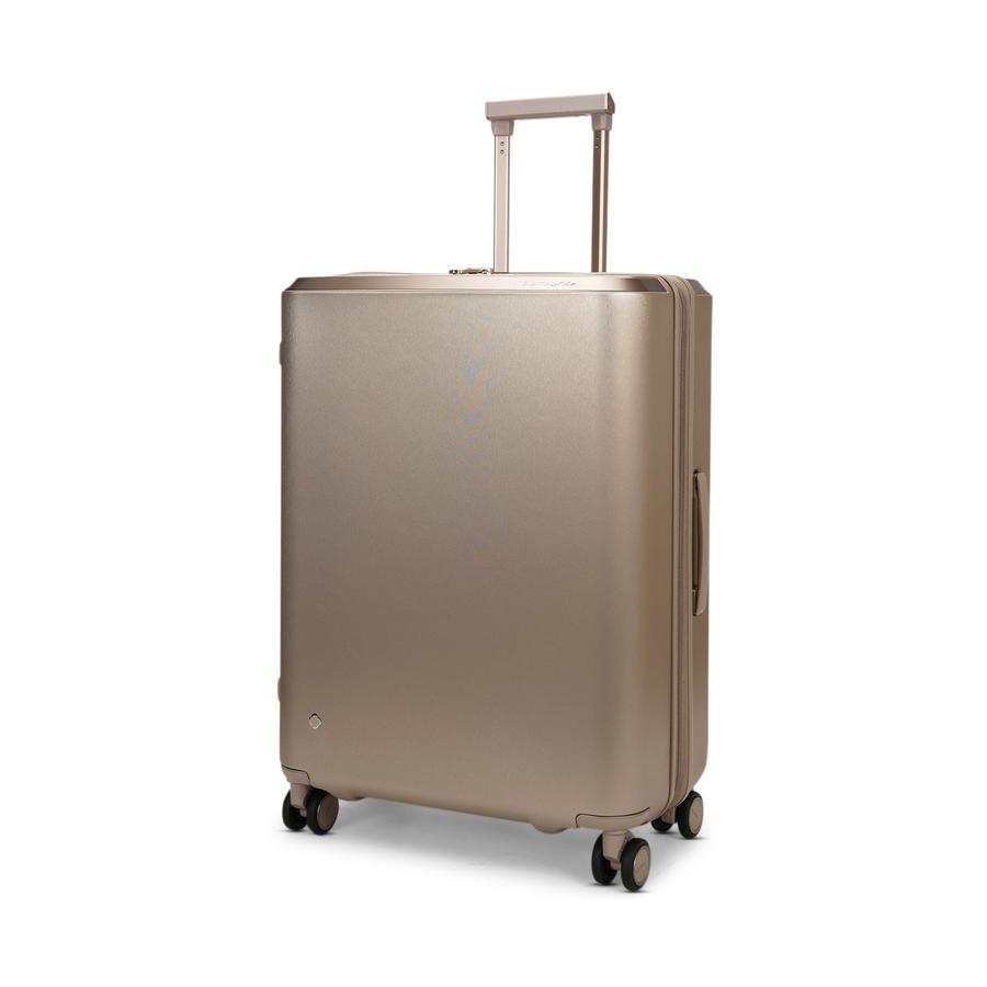 Samsonite Evoa Z 69cm Hardside Checked Suitcase Ivory Gold Ivory Gold