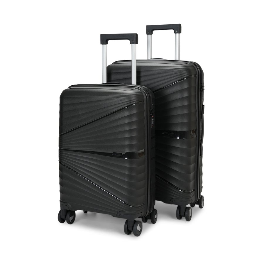 Nomad Aspire 55cm & 65cm Hardside Luggage Set Black Black