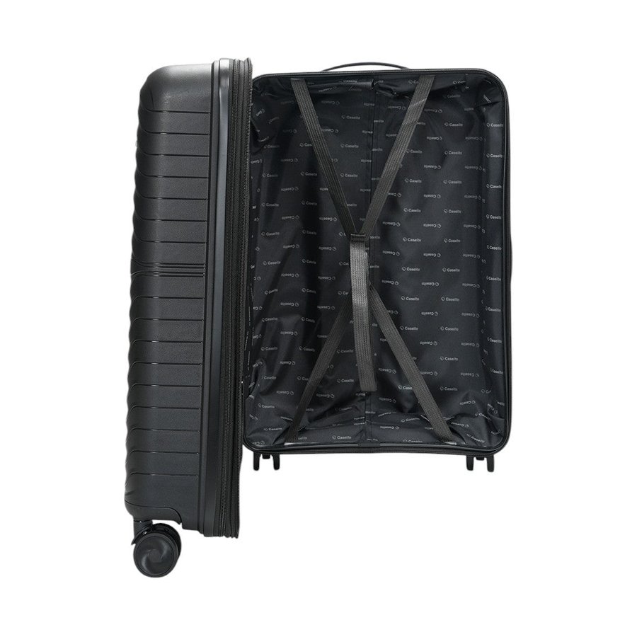 Caselite Summit 65cm Hardside Checked Suitcase Black Black
