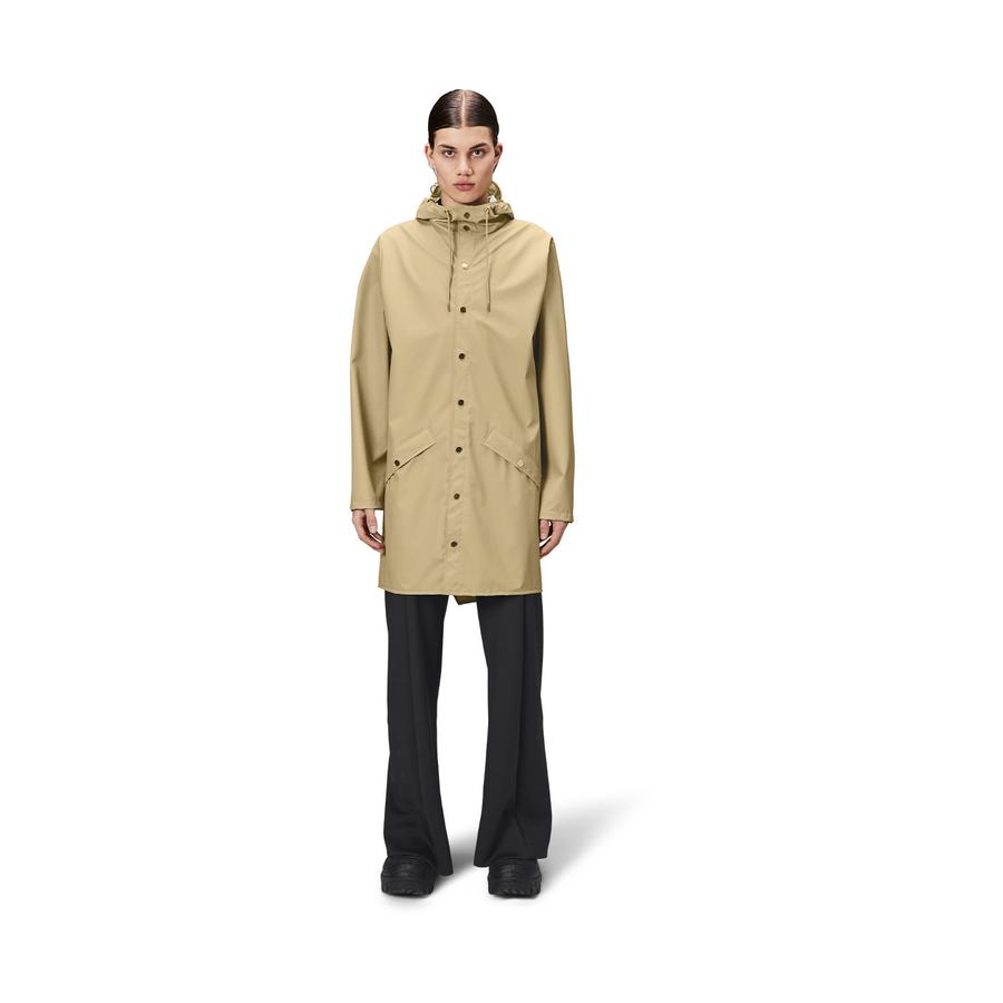 Rains Long Jacket Sand XL