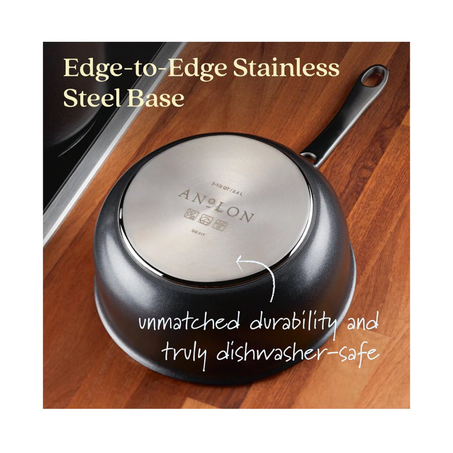 Anolon SearTech 18cm (2.8L) Covered Saucepan Black Black