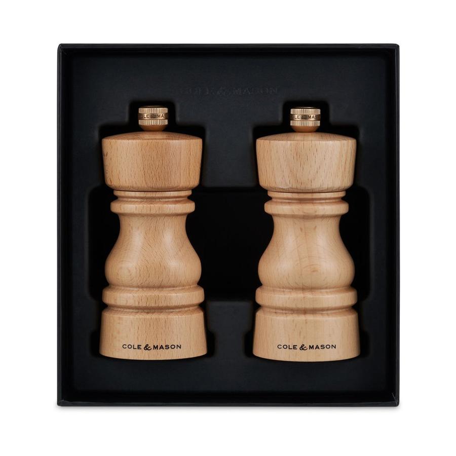 Cole & Mason London Mills Gift Set - 13cm Natural Beech Natural Beech