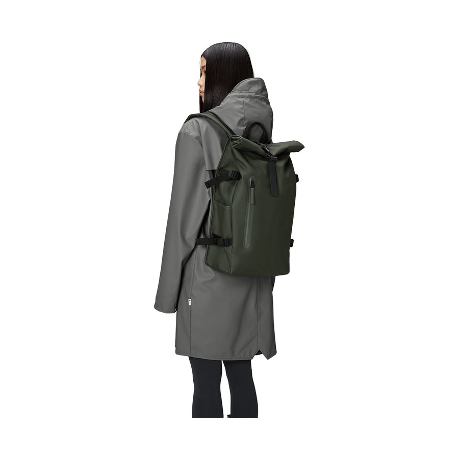 Rains Rolltop Rucksack Large Green Green