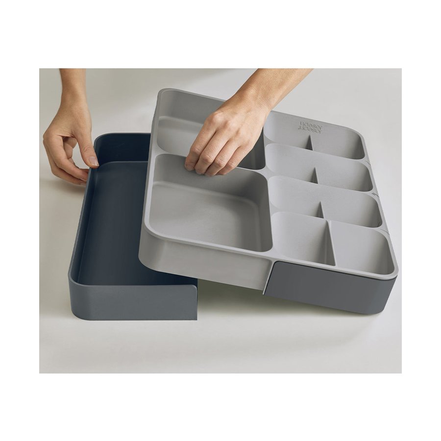 Joseph Joseph DrawerStore Expanding Cutlery Organiser Grey Grey