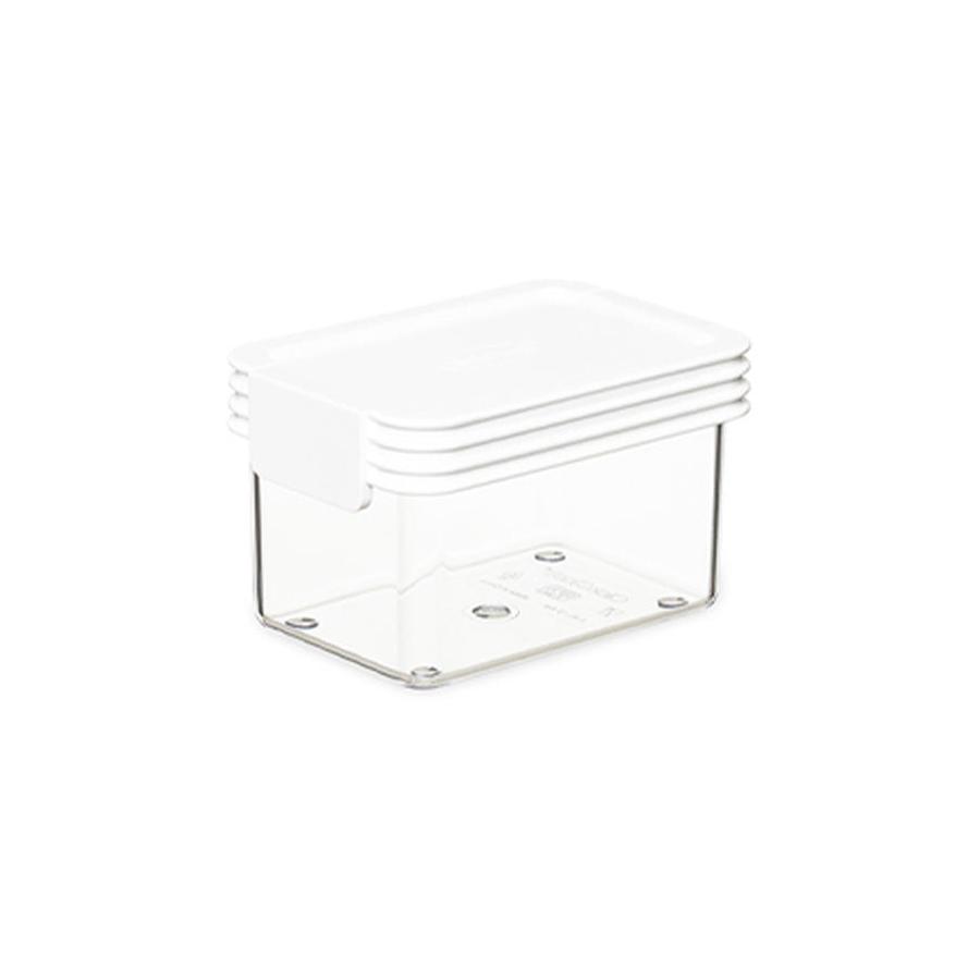 ClickClack Basics Rectangle 0.4L Pantry Storage Container White White