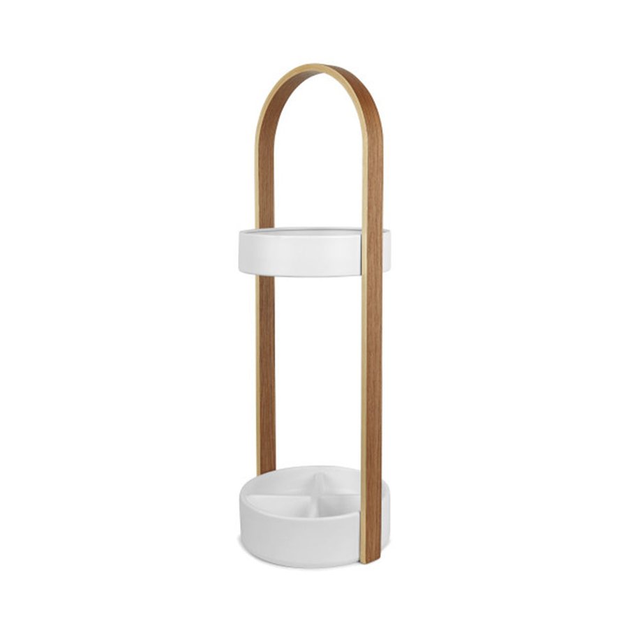 Umbra Hub Umbrella Stand White/Natural White/Natural