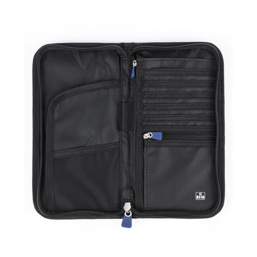 Samsonite Travel Essentials Zipped Travel Wallet RFID Black Black