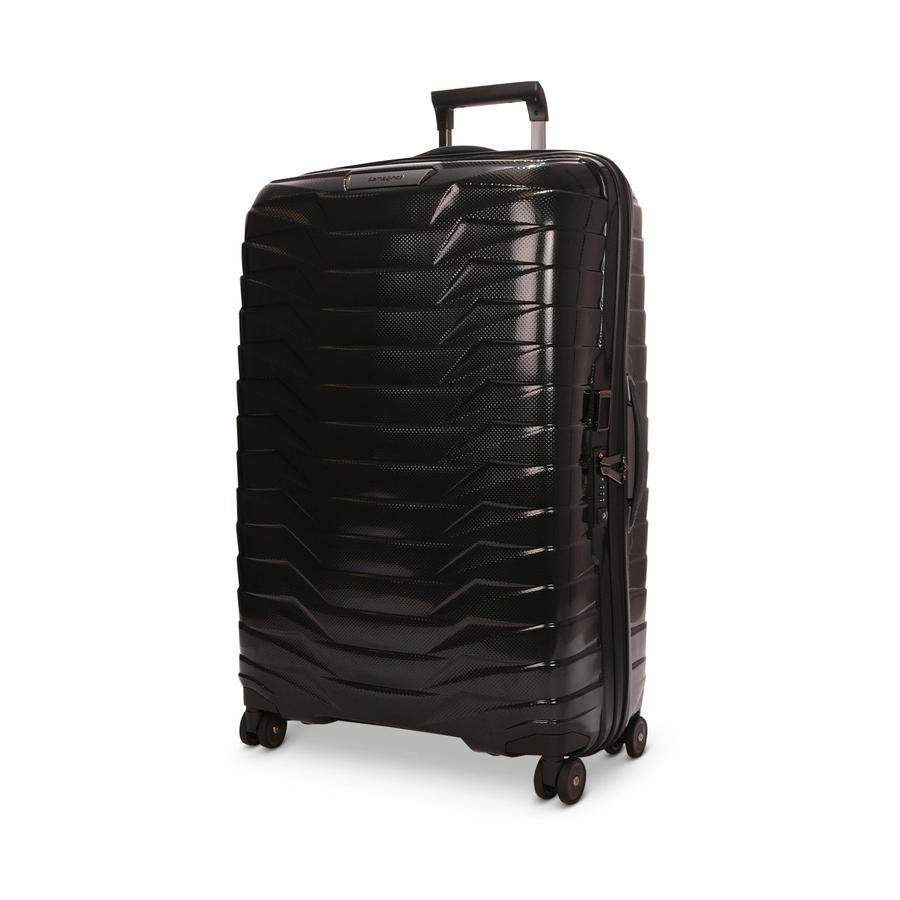 Samsonite Proxis 75cm Hardside Checked Suitcase Black Black