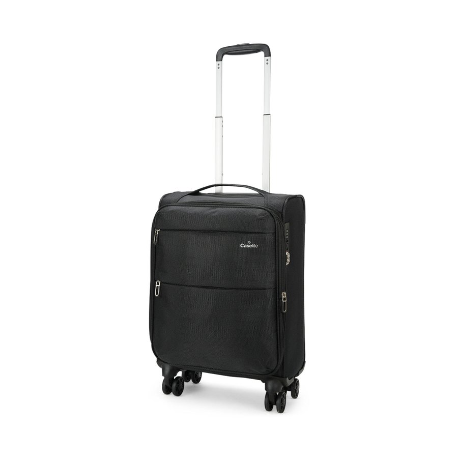Caselite Ultra 55cm Softside Carry-On Suitcase Black Black