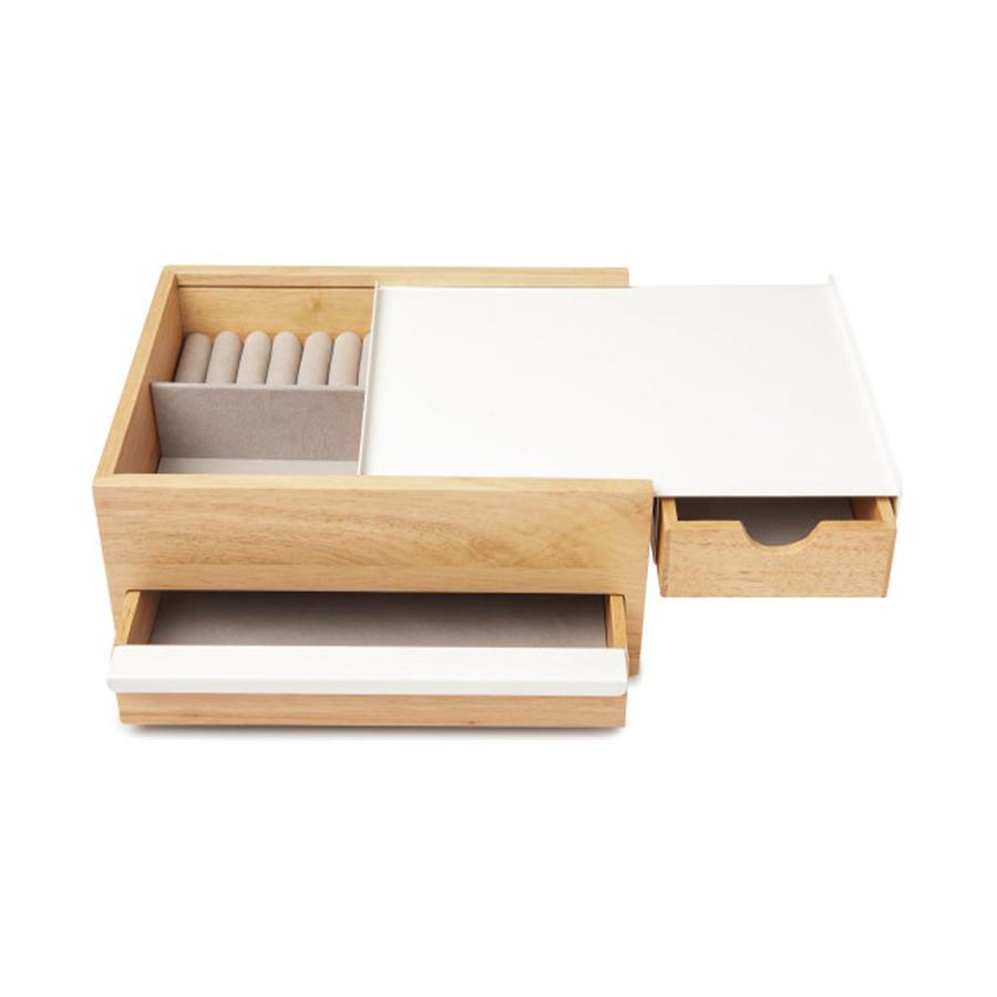 Umbra Stowit Jewellery Box White/Natural White/Natural