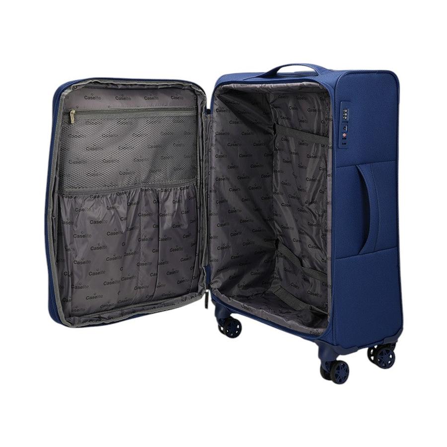 Caselite Ultra 69cm Softside Checked Suitcase & Laptop Bag Set Navy Navy