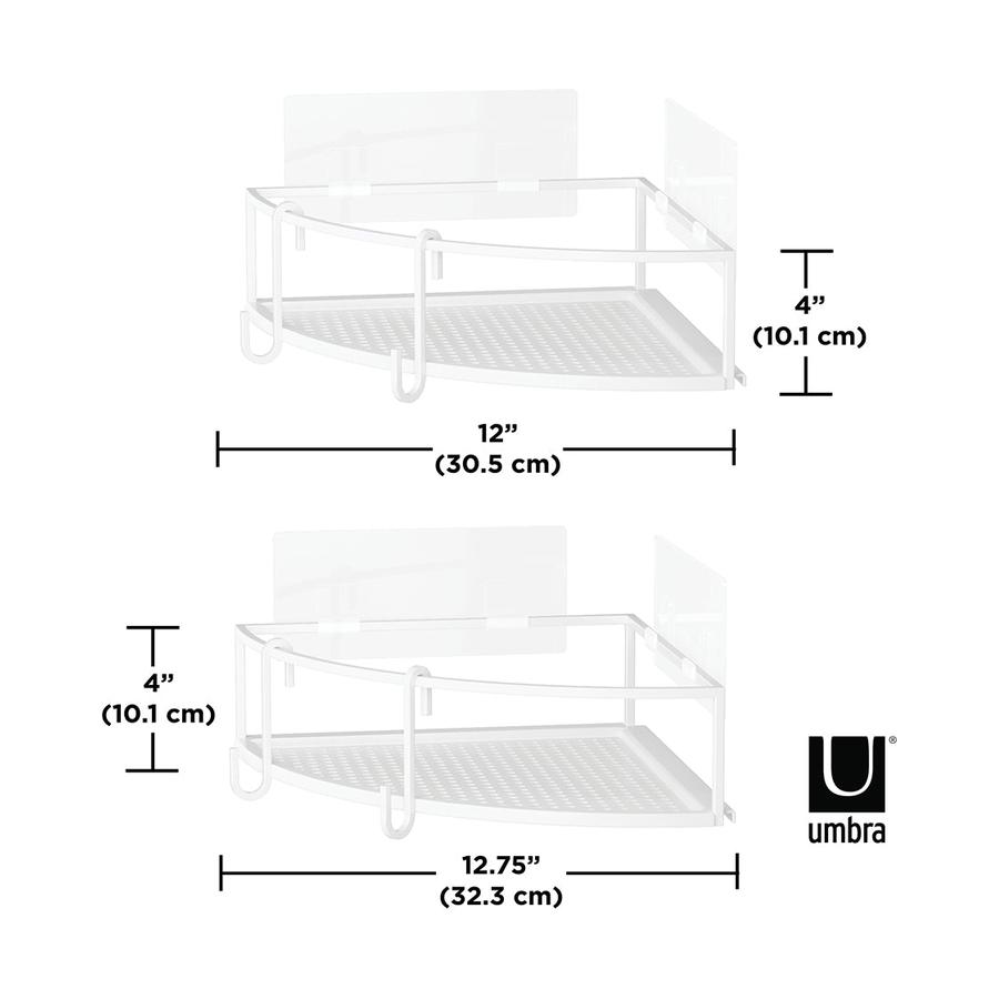 Umbra Cubiko Corner Bins (Set of 2) White White