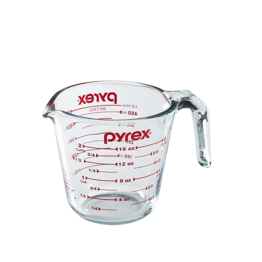 Pyrex 2 Cup (500ml) Glass Measuring Jug Clear Clear