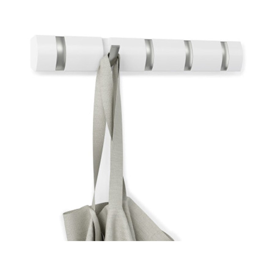 Umbra Flip 5 Wall Mounted Hook White White