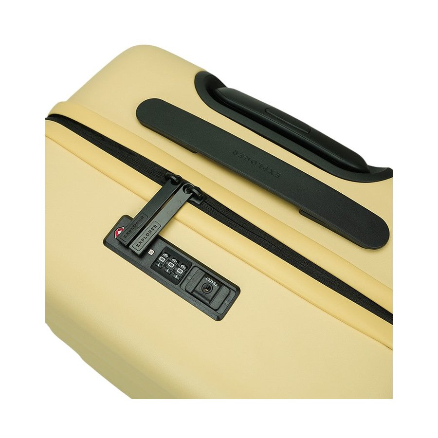 Explorer Luna-Air 55cm Front Access Hardside Carry-On Suitcase Pina Colada Pina Colada
