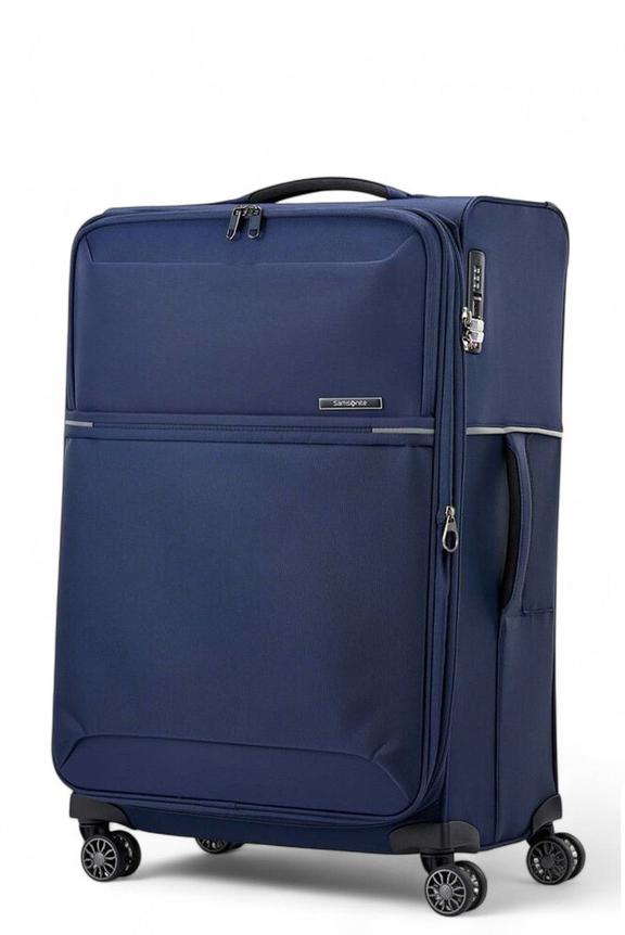 Samsonite 73H 71cm Softside Checked Suitcase Navy