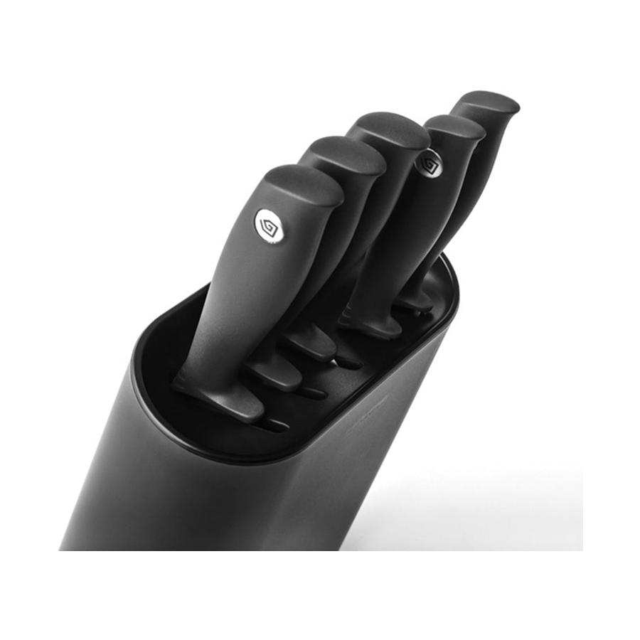 Brabantia Tasty+ Knife Block Plus Knives Dark Grey Dark Grey