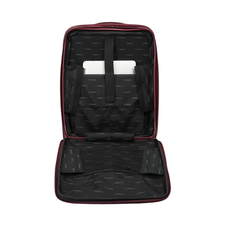 Caselite Venture 57cm Top Open Hardside Carry-On Suitcase Dark Red Dark Red