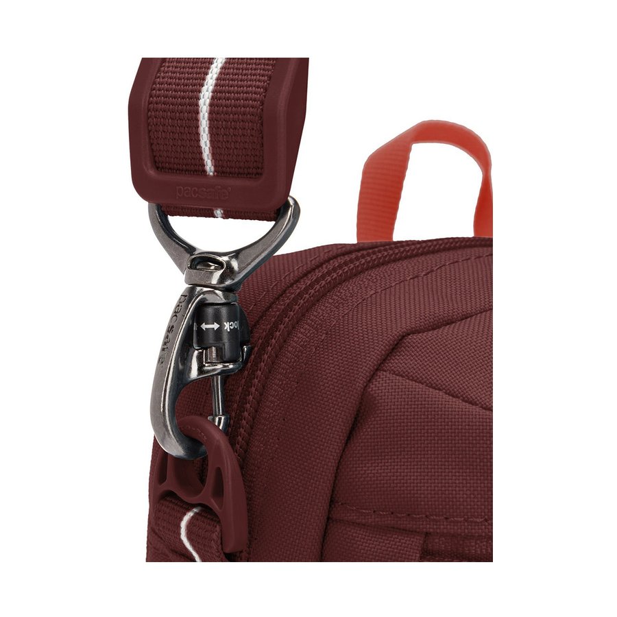 Pacsafe GO Anti-Theft Recycled Festival Crossbody Bag Garnet Red Garnet Red