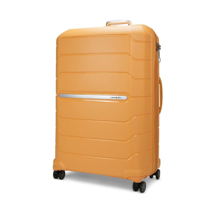 Samsonite Oc2lite 81cm Hardside Checked Suitcase Honey Gold Honey Gold