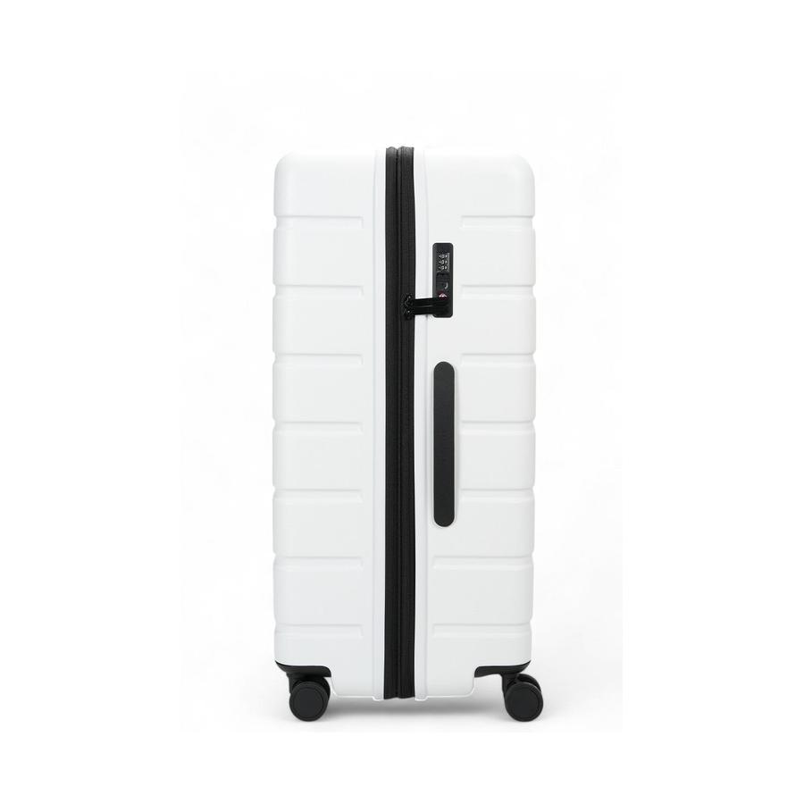 Explorer Arlo Pro 75cm Hardside Expandable Checked Suitcase White White