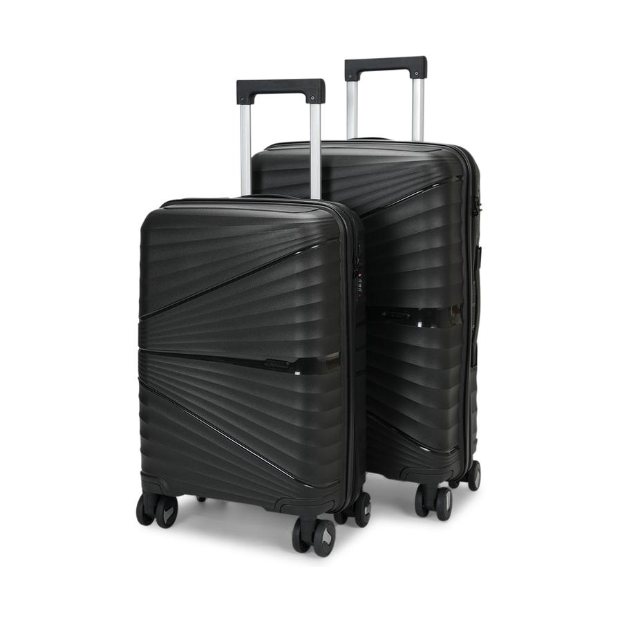 Nomad Aspire 55cm & 65cm Hardside Luggage Set Black Black
