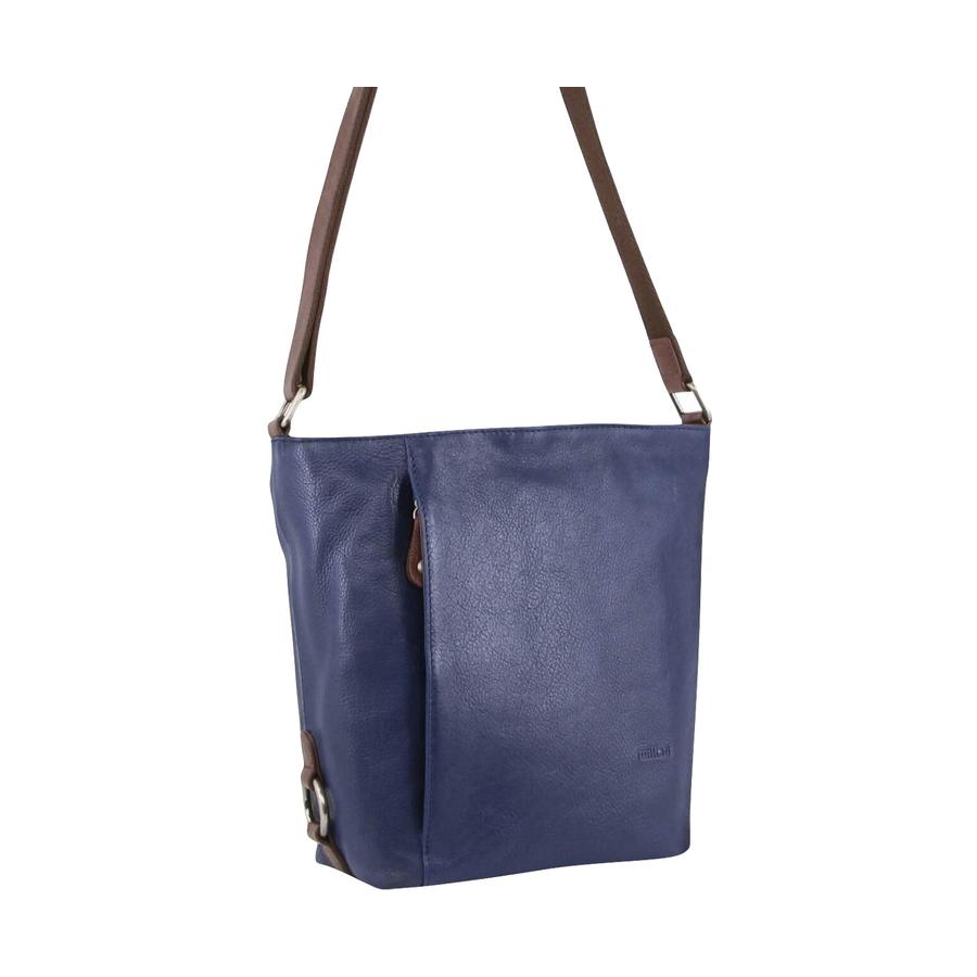 Milleni Taylor Women's Leather Crossbody Bag Indigo/Chestnut Indigo/Chestnut